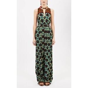 Ulla Johnson Camelia Jumpsuit 4 Sleeveless Belted Wide Leg Olivinite Small